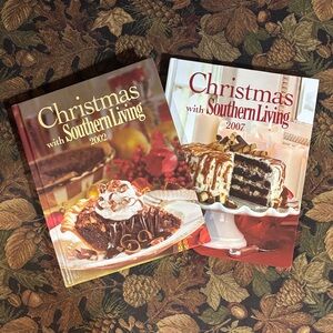 Southern Living Christmas Cookbook Duo - Red and Gold Covers